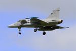 9238 @ LFRJ - Saab JAS-39C Gripen, On final rwy 26, Landivisiau Naval Air Base (LFRJ) Tiger Meet 2017 - by Yves-Q