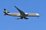 9V-SMF @ EGLL - Airbus A350-941 on finals to 9R London Heathrow. - by moxy