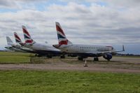 UNKNOWN @ EGSH - Due to the Coronavirus  BA have temp stored some aircraft5 have so far joined us at Norwich, North Side when this pic was took stood G-LCYD, G-LCYV, G-LCAB - by AirbusA320