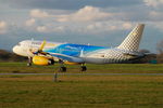 EC-MLE @ LFRB - Airbus A320-232, Landing rwy 25L, Brest-Bretagne airport (LFRB-BES) - by Yves-Q