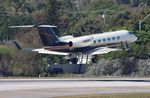 N469FX @ KFLL - G450 zx FLL-AXA /TQPF departing to Anguilla - by Florida Metal