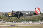 N224J @ KSRQ - B-24 Liberator Witchcraft arrives on Runway 32 at Sarasota-Bradenton International Airport - by Suncoast Spotter