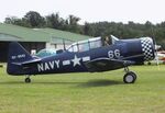 D-FSIX @ EDOI - Canadian Car & Foundry (CCF) Harvard Mk4 (North American T-6) at Bienenfarm airfield during the 2025 Quax Bücker-Treffen (Bücker-Meeting) and Vintage Aerobatic World Championships - by Ingo Warnecke