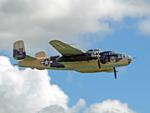 F-AZZU @ EGSU - 44-58811 (F-AZZU) 1945 NA B-25J USAF Mitchell Flying Legends Duxford - by PhilR