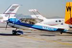 N4477C @ KSMO - N4477C 1947 Cessna 195 Businessliner Santa Monica 04.92 - by PhilR
