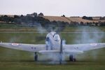 G-CBEL @ EGSU - Smoky start up for the 1944 Sea Fury at Duxford BoB Airshow 2025. - by Chris Holtby