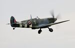 G-BJSG @ EGSU - Taking to the air to join the 'Big Wing' at Duxford's Battle of Britain Airshow 2025 - by Chris Holtby