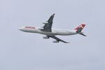 HB-JMB @ KORD - A343 Swiss A340-313, HB-JMB departing 27L KORD - by Mark Kalfas