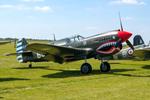 ZK-RMH @ EGSU - 41-25158 (NZ3009 ZK-RMH) 1941 Curtiss P40E Warhawk USAF Flying Legends  - by PhilR