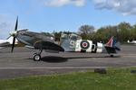 G-BMSB @ EGLK - Supermarine 361 Spitfire IX.T at Blackbushe. RAF Serial MJ627 - by moxy