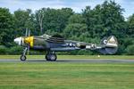 42-67543 @ EGLF - 42-67543 1942 (N3145X) Lockheed P-38J Lightning USAAF SBAC 
 - by PhilR