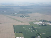  - From 2000' over Mount Victory, OH.  Great place to eat (The Plaza) - by Bob Simmermon