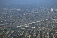  - Entering the traffic pattern at Compton for landing on RWY 25L as seen from our Cessna 172 N62531. - by Dean Heald