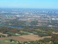 - Looking NW from 2500' with the Gateway Arch and downtown St. Louis to the far right. - by Bob Simmermon