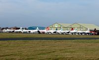  - Following the demise of Emerald Air - most of their HS748 fleet got parked up at Blackpool - by Terry Fletcher