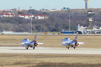  - Two chase aircraft from Edwards AFB in town for F-35 flight test. - 92-0455 and 92-0456 - by Zane Adams