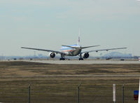  - American Airlines 757 in position and holding 17L - Notice the new Dallas Cowboys Staduim under construction 15 miles south, in Arlington, under the right wing - by Zane Adams