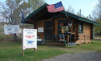  @ Lake Hood Seaplane Base - Ellison Air Cabin at the Spenard Lake end of Lake Hood - by Terry Fletcher