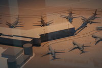  - Model of new North Terminal complex set up in the Smith Terminal - by Florida Metal