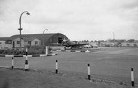  - Old entrance to Northolt on the A40 Western Avenue with Spit F22 PK624 on gate guard duties. Entrance now closed.  - by Moxy
