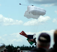  - Major Ohno plants the flag starting the air show 2009 - by Wolf Kotenberg