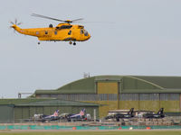  - Sea King HAR.3 XZ591 and seven Hawks - by Chris Hall