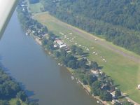  - Above view of the EAA fly-in breakfast and Young Eagles event. - by Bob Simmermon