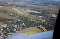  - Approaching from the south in B17 N3139G during the MERFI event. - by Bob Simmermon