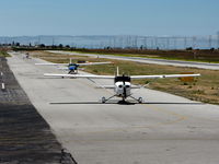  - Looking like a Mini-LAX with four Cessna 172/182 taxiing for take-off - by Steve Nation