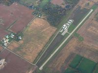  @ Hillsdale Municipal Airport - View from 7500' with what looks to be an ultralight strip just north of the field. - by Bob Simmermon