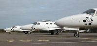  - BLINK CESSNA MUSTANG'S G-FBNK, G-FBKA AND G-FLBK ON THE TERMINAL RAMP  - by BIKE PILOT