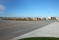 - Perfect weather, considering November, for the last EAA breakfast fly-in at Toledo, Ohio. - by Bob Simmermon