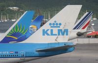  - Here you have it. never seen befor. 4 aircrafts from europa at the gates at the same time!!!! - by Daniel Jef