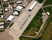  - F-16s of the Wisconsin ANG parked on the Truax Field side of Dane County Regional. - by Gary Dikkers