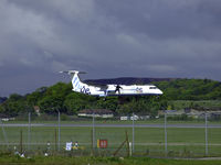  - Dash 8Q-402 G-ECOC Landing on runway 06 - by Mike stanners