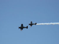  - 80th Anniversary Airshow-mock dogfight-N1078Z HELLCAT vs N712Z ZERO - by Doug Robertson