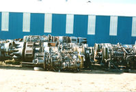  @ Mojave Airport - A pile o' GE CJ805 turbojet engines removed from the Convair 880 jetliners stored for so many years at MHV. Many were meant for Torco Oil Comp., Chicago, for use on offshore rigs to generate electricity while burning natural gas. - by GatewayN727