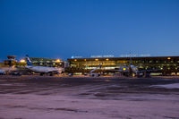  - A view back towards the terminal building as we boarded our Embraer back to Manchester, UK. Temperature was -15 - by Steve Hambleton