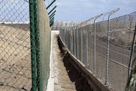  - The construction of a second fence - inside the original - is bad news for photographers at Lanzarote - by Terry Fletcher