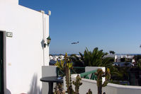  - For enthusiasts looking for accomodation for Lanzarote - the Playa Pocillos Apartments are just
5 minutes walk from the threshold - Room 39 also
has good views of all landing traffic - by Terry Fletcher