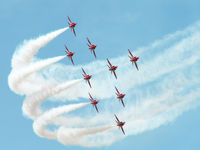  @ RAF Fairford Airport - Hawk T.1A/Red Arrows/RIAT Fairford - by Ian Woodcock