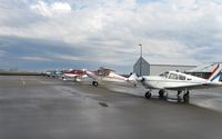  - All 6 planes lined up for Young Eagles flights. - by Kreg Anderson