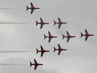  - Red Arrows in Eagle formation - by Chris Hall