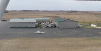  - The ramp, terminal building and hangars at Granite Falls Municipal Airport in Granite Falls, MN. - by Kreg Anderson