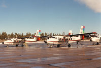  - Grand Canyon Airport.Scenic Vistaliners ready for the sightseeing flights.
N245SA and N233SA - by Henk Geerlings