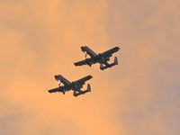  - A-10 Thunderbolt II approaching Nellis AFB in the sunset. Canon G5 Powershot, handheld @ 4x. - by SkyNevada
