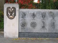  - At the Polish airmen memorial adjacent to RAF Northolt Airfield. - by Roger Winser