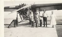  - Fokker Super Universal.  Taken in 1930 @ Kalispell Mt. Airport  Pictured are my dad (Ray) 5 y.o., uncle Earl, and grandparents August and Ellen Ihde along with a friend. - by Daniel Ihde