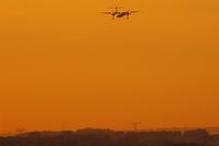  - A Lufthansa Dash 8 from MUC approaches in beautiful evening light on rwy 08L. - by Holger Zengler