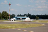  - Airport Beacon, Fuel Truck and Pyper Kub Cafe at Williston Municipal Airport, Williston, FL  - by scotch-canadian